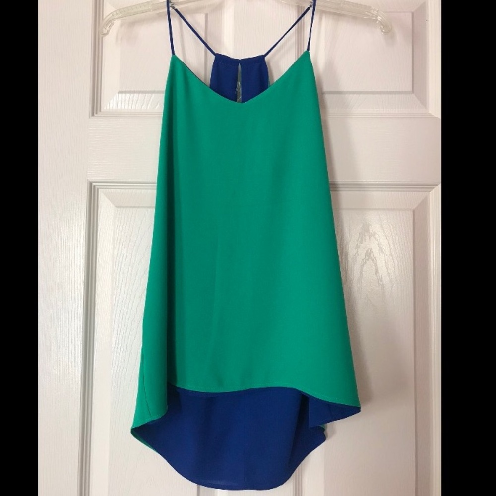Express reversible chiffon tank